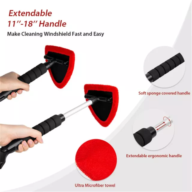 Windshield Window Cleaner Tool, Unbreakable Extendable Long-Reach