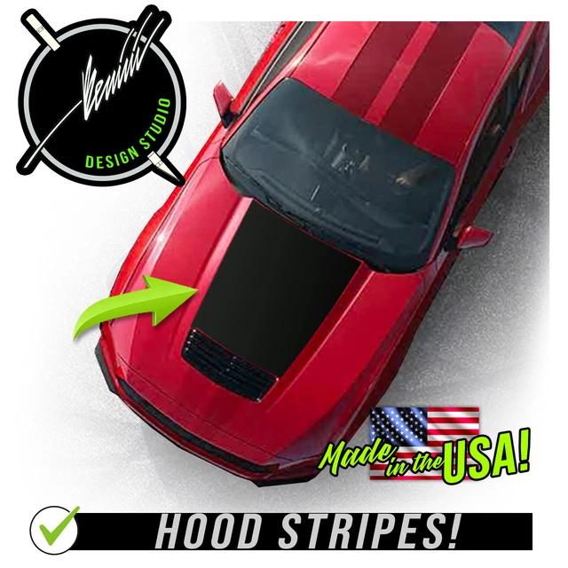 HOOD SCOOP RACING Stripes Decals 2 Compatible With 2024 & up Ford