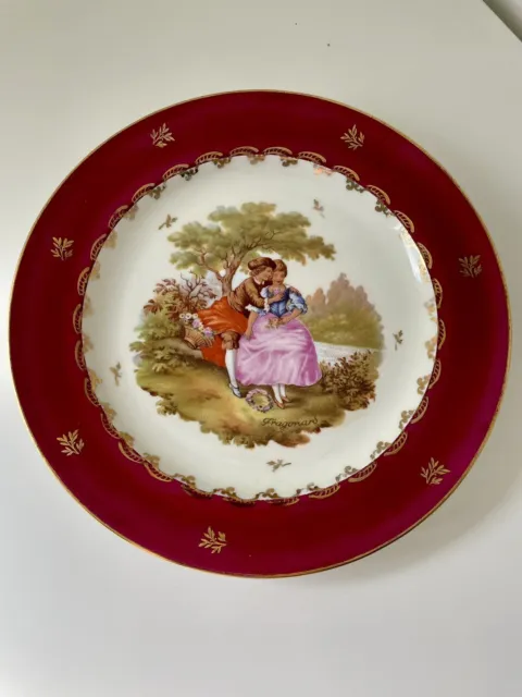 Limoges France Collector Plate 1891-1914 A. Lantenier Courting Couple