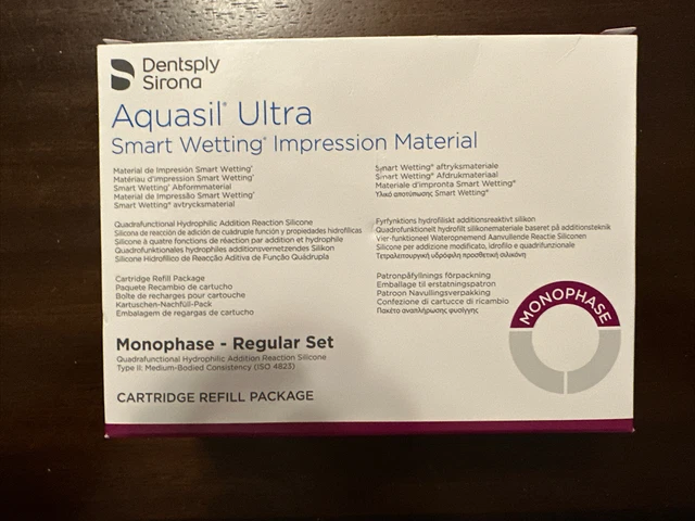 DENTSPLY Aquasil Ultra Smart Wetting Monophase Regular Impression Material 3-PK