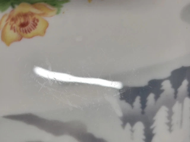 SYRACUSE Great Northern Railroad Mountains & Flowers Restaurant Ware Plate 7.25" 3