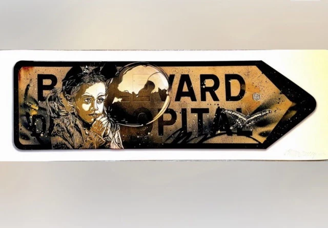 C215 Christian Guémy "Boulevard de l'Hôpital" Signée et numérotée par l'artiste