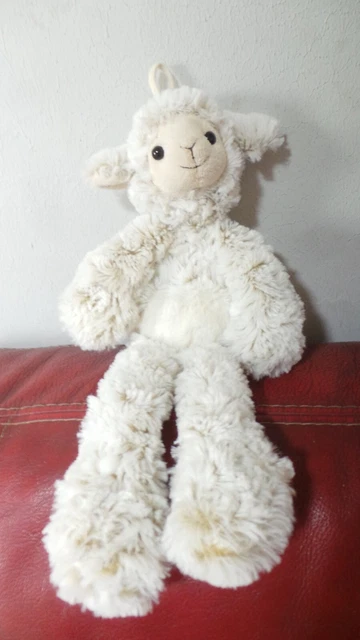 Doudou Peluche Mouton Ecru Beige Poils Long Longues Pattes Roda Rodadou 40 cm