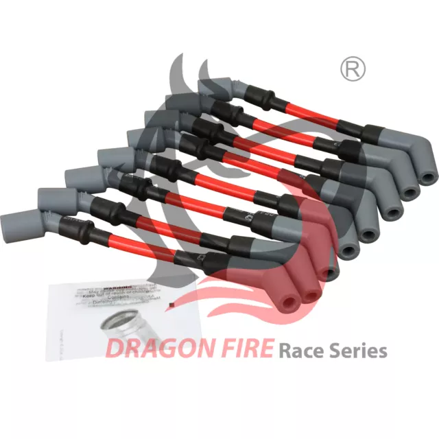 DRAGON FIRE 10mm LSx LS1 LS2 LS3 LS6 LS7 High Heat Spark Plug Ignition Wires Set