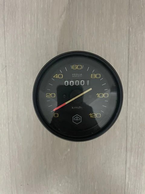 Contachilometri Bianco Veglia Borletti Per Vespa - Scala 120 Km/h Ovale Per 125 E 150