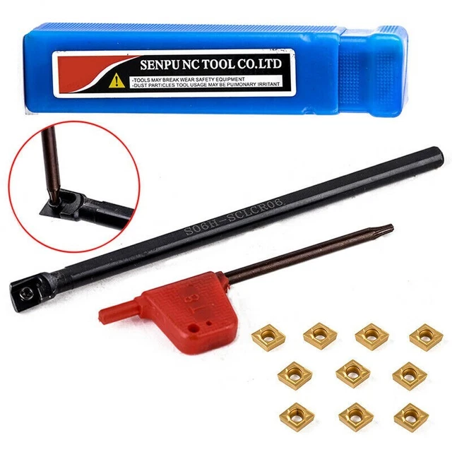 Lot De 5 Inserts Filetés Internes Pour Tour - Diamètres 1/2" Et 5/8" - Porte-outil Tournage