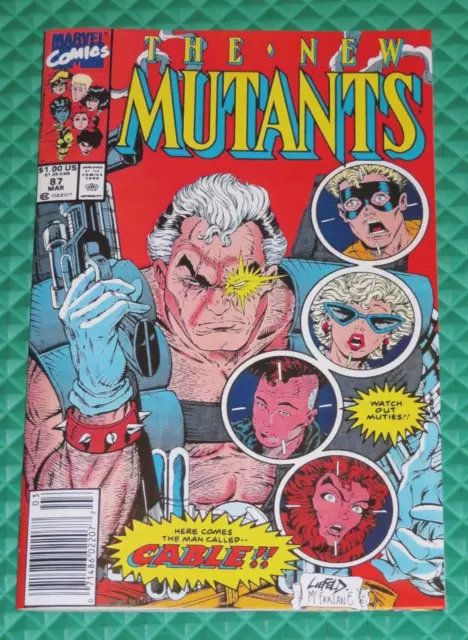 The New Mutants #87 Facsimile Cover Marvel 2nd Print Interior 1st Cable (1990)