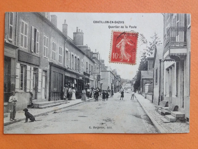 CPA 1900 CHATILLON in BAZOIS Nièvre POST DISTRICT Charles GODARD