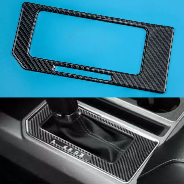 Carbon Fiber Interior Gear Shift Panel Cover Trim Fit For Ford F-150 2015-2020