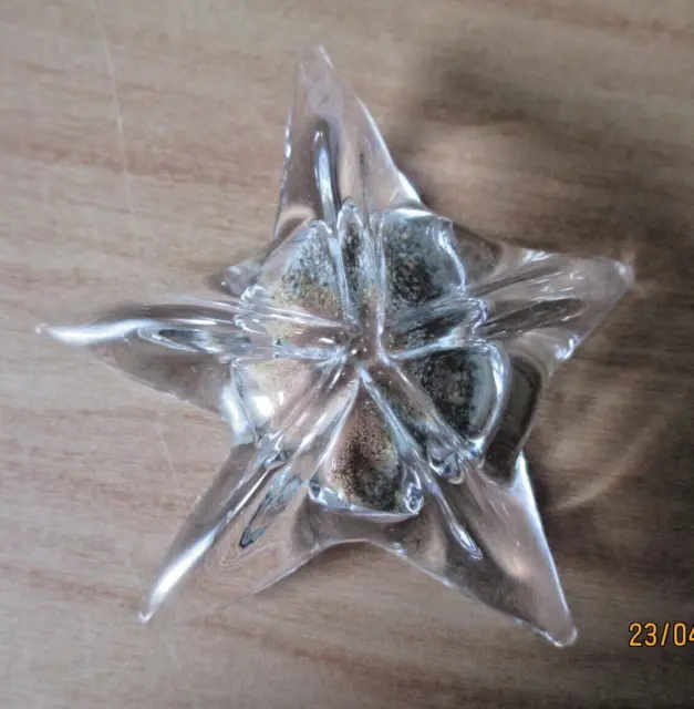 Jersey Glass  sand filled starfish paperweight, Vintage Sands, by Beaches Ltd