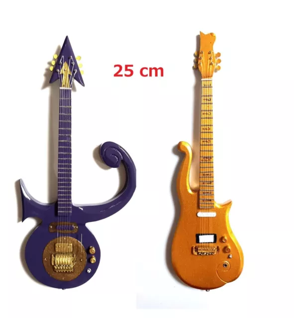 PRINCE 25 cm (10 pouces) réplique en bois de guitare miniature x 2 pcs NOUVEAU