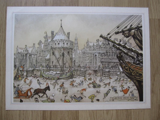 Lot de 5 gravures d’Anton PIECK - Villes et villages des Pays-Bas