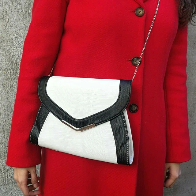 Borsa Pochette Nera E Bianca BORSA TRACOLLA POCHETTE Bicolore