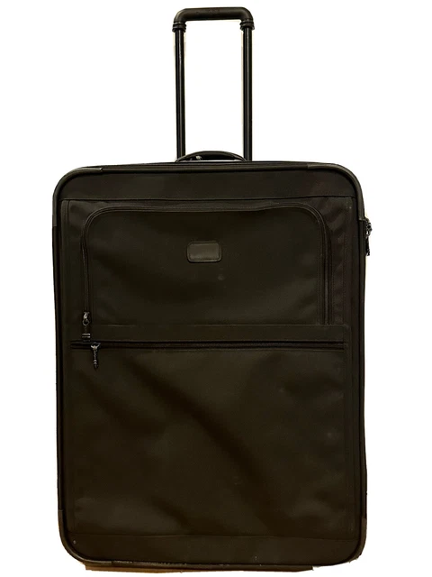 TUMI Alpha Black 27” Wheeled Rolling Large Suitcase Luggage (Ballistic Nylon)