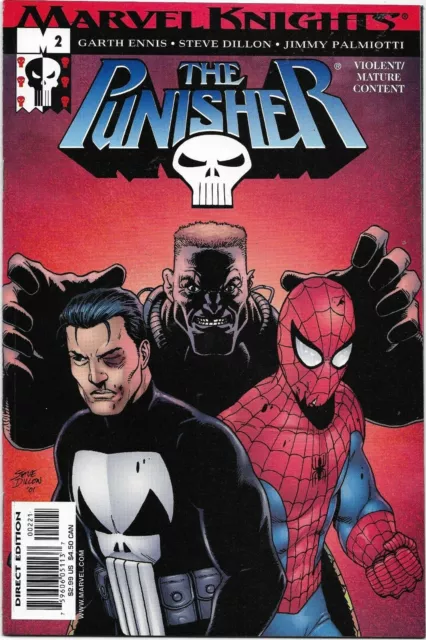 Punisher (Vol 4) #2 - VF/NM - Marvel Knights / Mature Content / Spiderman