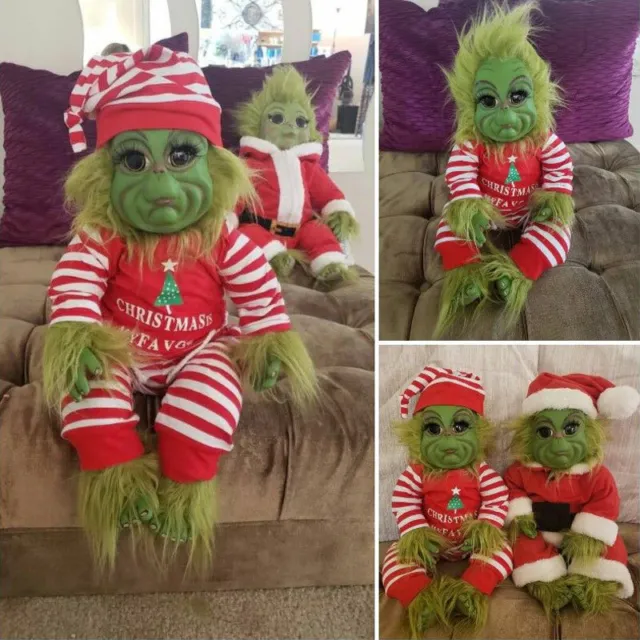 Grinch Doll Cute Christmas Stuffed Plush Toy Xmas Gifts Home Decors for Kids NEW