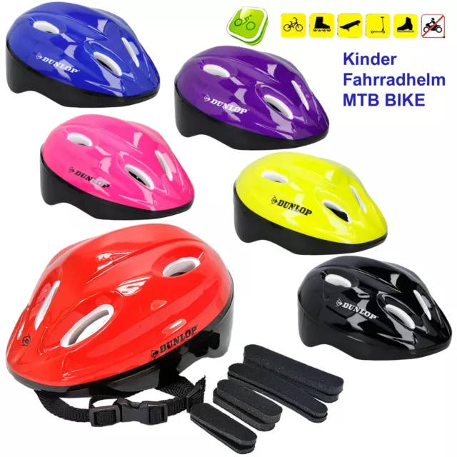 Fahrradhelm Helm Schutzhelm Skaterhelm DUNLOP Kinder 48-54 cm für Jungen Mädchen