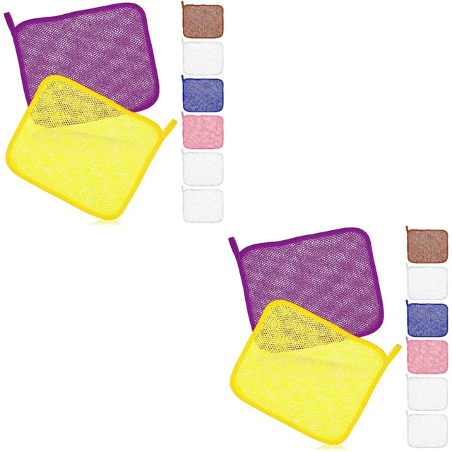 16 pezzi di panni esfolianti panni bagno in nylon lavaggio bagno lavanti