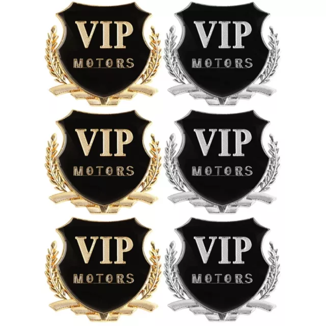 6 Pcs Auto Aufkleber Metall-VIP-Seitenetikett Weihnachtsdeko Applikationen