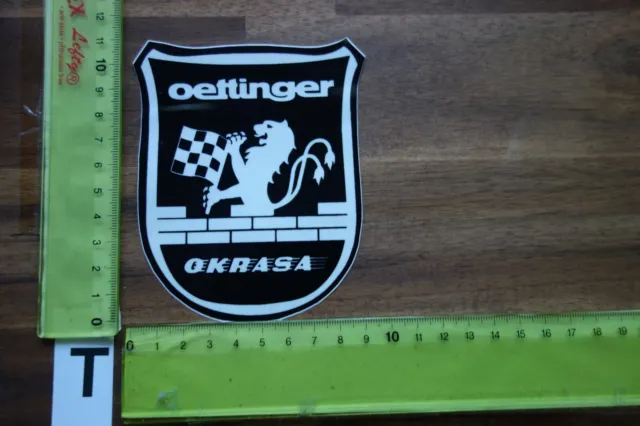 Alter Aufkleber Motorsport Tuning Zubehör Rallye OETTINGER OKRASA (Gr. C weiß)