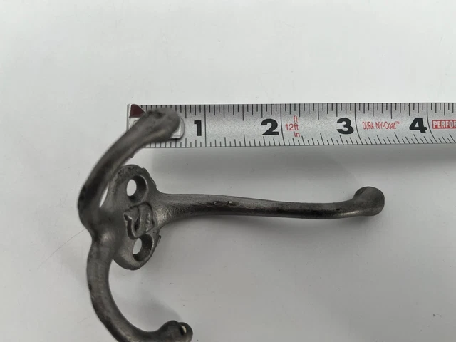5 Antique Cast Iron Triple Hooks Acorn Top Wall Coat Rack Hat Hanger Original S 6