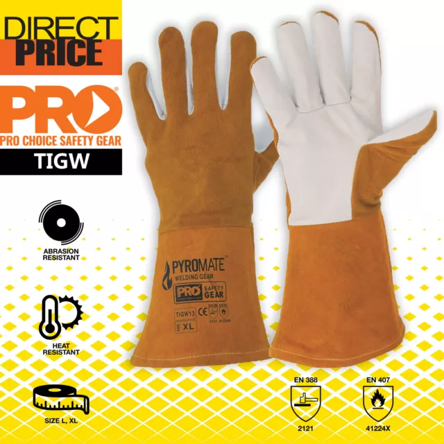 12 Pairs Pro Choice Pyromate Tigga Tig Welders Glove, TIGW