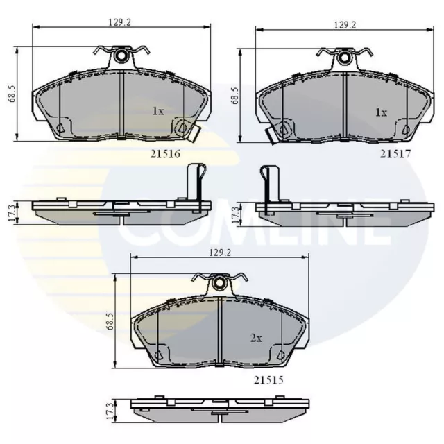 For Land Rover Freelander MK1 2.0 Td4 Genuine Comline Front Brake Pads