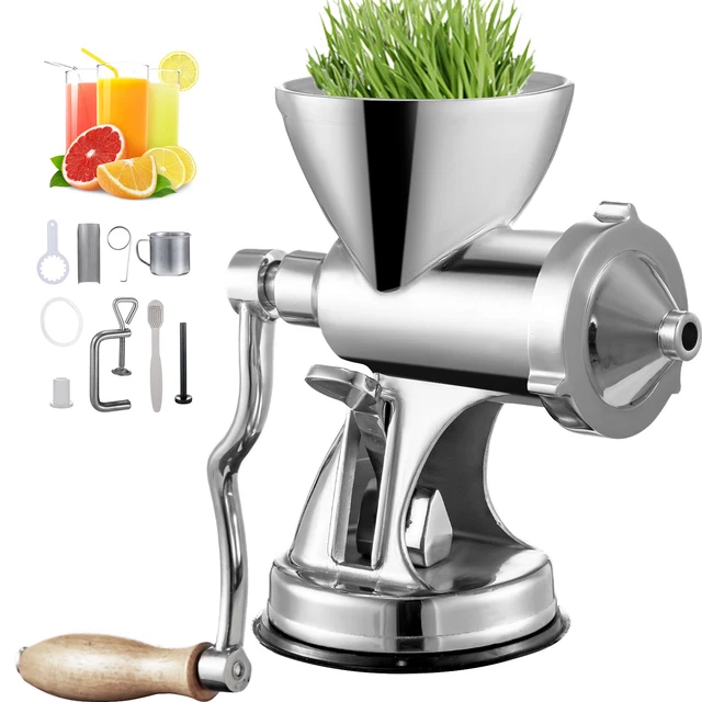 VEVOR Extracteur De Jus Manuel, Presse Fruit Manuel, Presse-Agrumes Manuel d'herbe de blé, pour