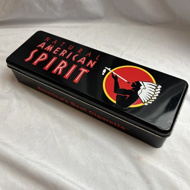 NATURAL AMERICAN SPIRIT Collectible Cigarette Tobacco Black Box Metal