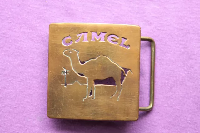 Vintage Rare Hand Made Solid Brass or Bronze Camel Belt Buckle
