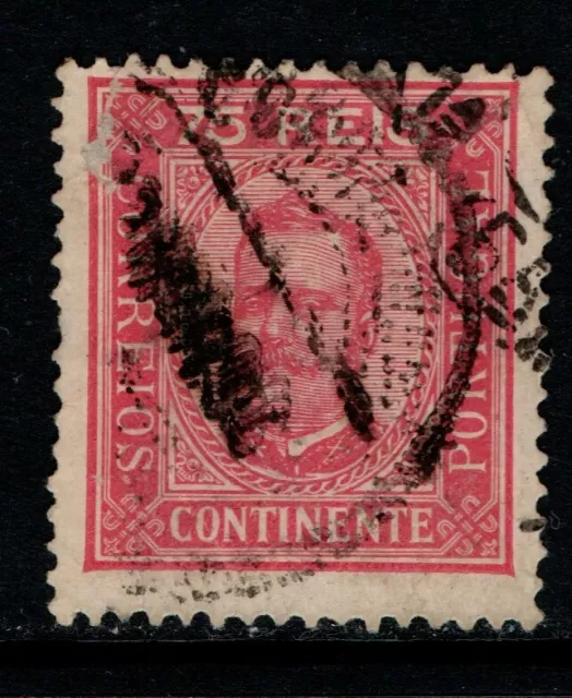 Portugal 1892 King Carlos 75r red SG245 Used see note