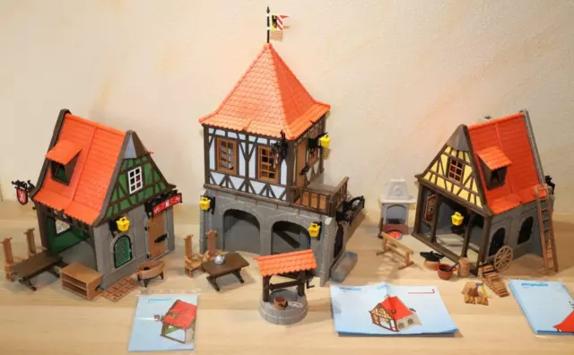 Playmobil 6307 Medieval Museum, 6307 Forge 6463 Tailoring Framing House