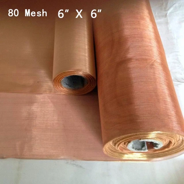 80 Maille Cuivre Tissé Câble Tissu Écran Filter-Sheet .0078 200 Microns