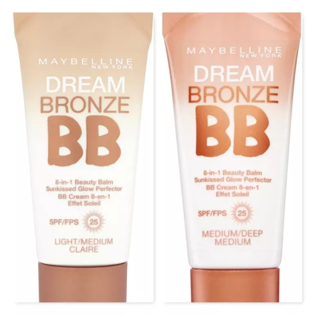 MAYBELLINE Dream Bronze BB 80 in 1 Balm 30ml SPF25 - CHOOSE SHADE - NEW Sealed