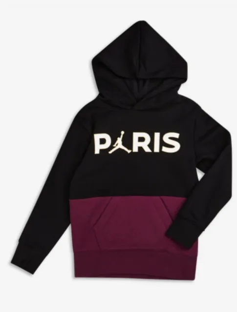 Nike Air Jordan Girls Air Cropped Pullover Paris Hoodie Jacket Size Small