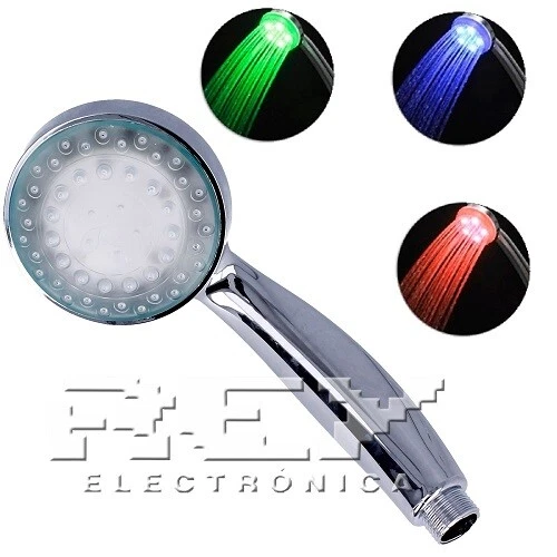 Cabeza Ducha redondo LED Plata ABS Multicolor alcachofa grifo Entrega 48/72h h20