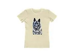 Norwegian Elkhound - -  Women's Slim Fit Ringspun Cotton T-Shirt