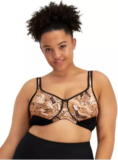 Berlei Electrify Underwire Non-Contour Print Bra Brown Multi Y556Wp Size:8B