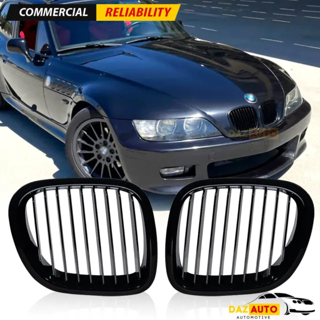 Gloss Black Front Kidney Grill Grille for BMW Z3 M Coupe Roadster 3.0i 1995-2002