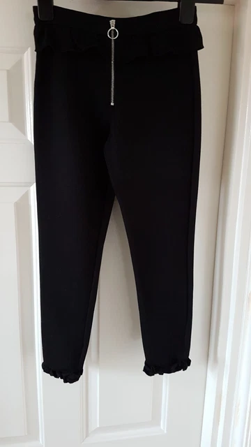 Bellissimi pantaloni anteriori River Island cerniera colore nero età 9/10 anni 3
