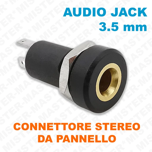 Connettore Jack 6.3mm Femmina 2 Poli - Per Pannello, Contatti Ottone, Per Cuffie E Audio - Foto 8