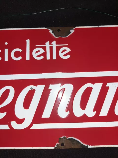 👉BICICLETTE LEGNANO - Gino Bartali ☆ INSEGNA SMALTATA ANNI '30 - ENAMEL SIGN ☆ 3