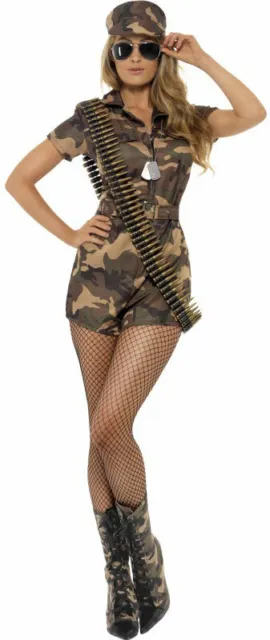 Sexy Army Girl Kostüm NEU - Damen Karneval Fasching Verkleidung Kostüm