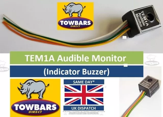 Universal Audible Monitor (Buzzer) Indicator Relay for Towbar Towing Electrics