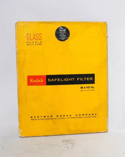 Kodak Safelight Filter 8x10 No.10 No 10 NEW NOS Wratten Series Glass