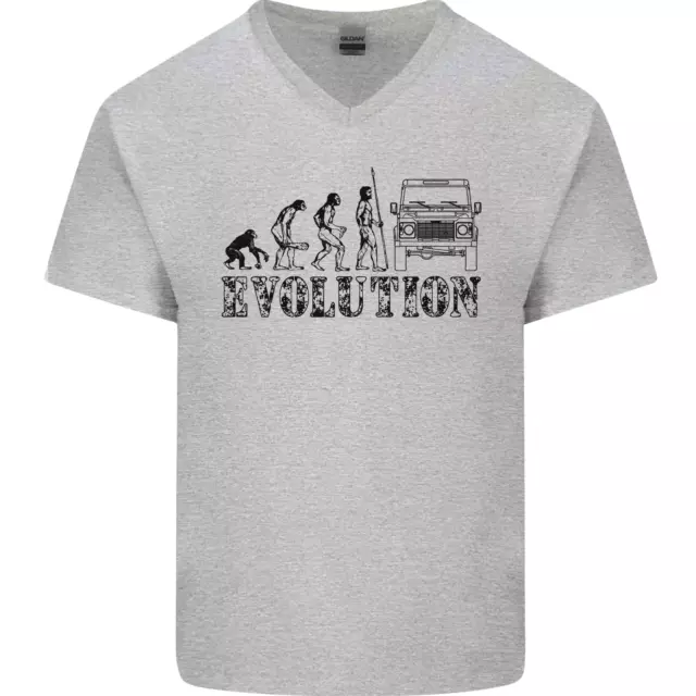 T-shirt da uomo 4x4 Evolution Off Roading Driving scollo a V cotone