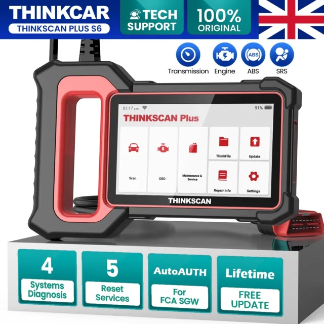 THINKCAR S6 Car Diagnostic Tool Scanner Code Reader Auto Transmission SRS TPMS