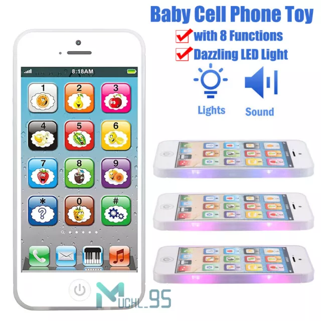 Toy Play Music Cell Phone for Toddler Baby Kids Learning English Education Gifts 3