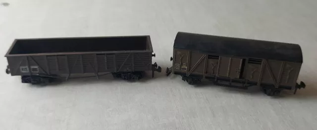 Lot d'anciens wagons marchandises, Hornby, en HO