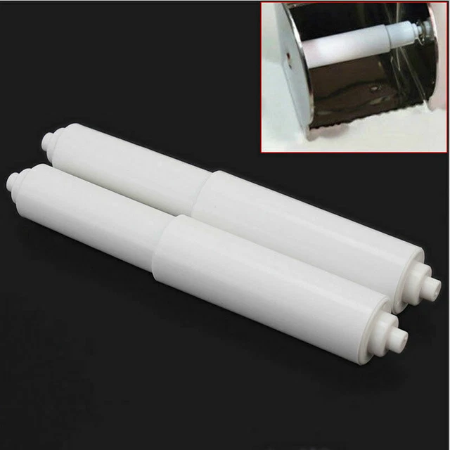 WHITE REPLACEMENT TOILET Paper Roll Holder Roller Spindle Spring Insert
